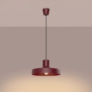 Bilo Pendant Light - Burgundy Coloured Ceiling Lights Great Lighting UK Ltd