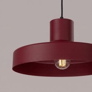 Bilo Pendant Light - Burgundy Coloured Ceiling Lights Great Lighting UK Ltd