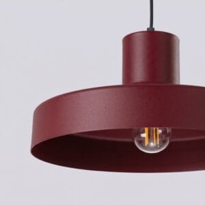 Bilo Pendant Light - Burgundy Coloured Ceiling Lights Great Lighting UK Ltd