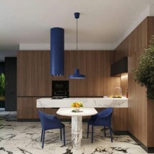 Bilo Pendant Light - Ultramarine Coloured Pendant Lights Great Lighting UK Ltd