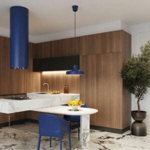 Bilo Pendant Light - Ultramarine Coloured Pendant Lights Great Lighting UK Ltd