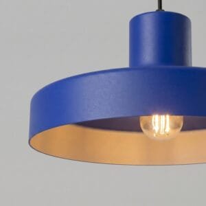 Bilo Pendant Light - Ultramarine Coloured Pendant Lights Great Lighting UK Ltd