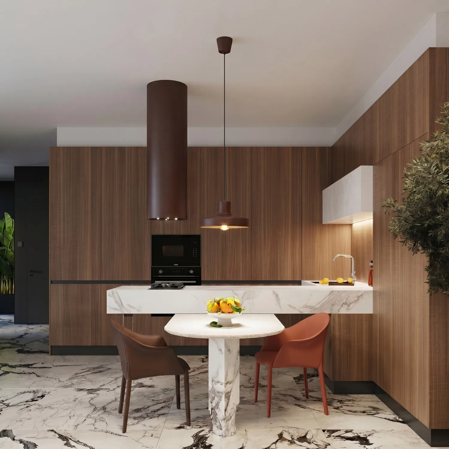 Bilo Pendant Light - Brown Industrial Pendant Lights Great Lighting UK Ltd