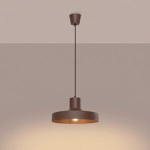 Bilo Pendant Light - Brown Industrial Pendant Lights Great Lighting UK Ltd