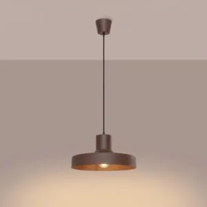 Bilo Pendant Light - Brown Industrial Pendant Lights Great Lighting UK Ltd
