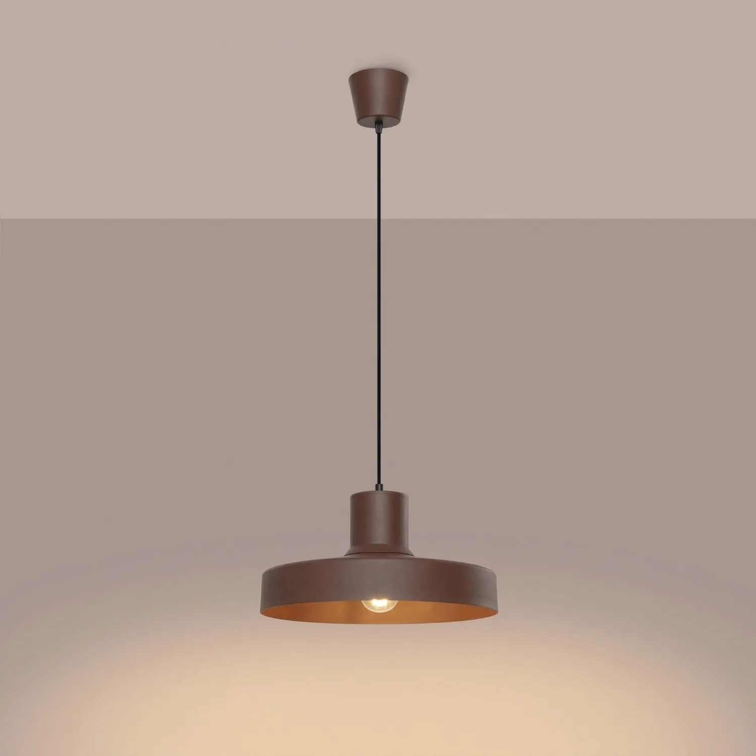 Bilo Pendant Light - Brown Industrial Pendant Lights Great Lighting UK Ltd
