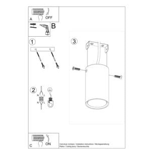 Lagos Ceiling Light 10cm - Sand Hallway Ceiling Lights Great Lighting UK Ltd