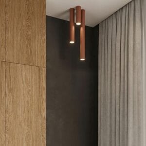 Lagos Ceiling Light 10cm - Red Ochre Uncategorized Great Lighting UK Ltd