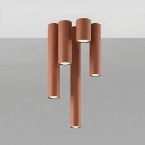 Lagos Ceiling Light 10cm - Red Ochre Uncategorized Great Lighting UK Ltd