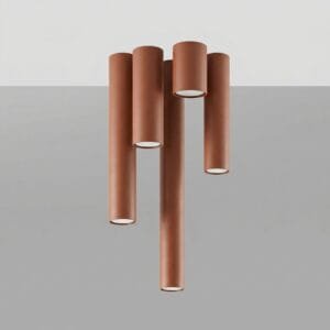 Lagos Ceiling Light 20cm - Red Ochre Uncategorized Great Lighting UK Ltd