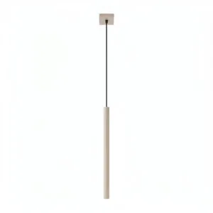 Pastelo Single Cylinder Pendant Light - Taupe Uncategorized Great Lighting UK Ltd