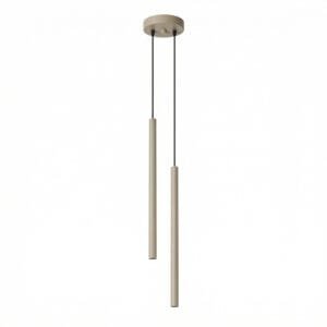 Pastelo Twin Cylinder Pendant Light - Taupe Uncategorized Great Lighting UK Ltd