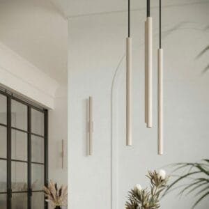Pastelo Twin Cylinder Pendant Light - Taupe Uncategorized Great Lighting UK Ltd