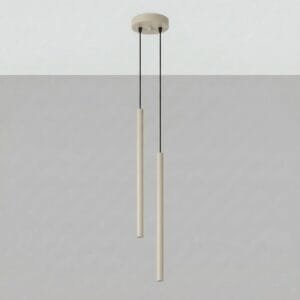 Pastelo Twin Cylinder Pendant Light - Taupe Uncategorized Great Lighting UK Ltd