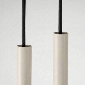 Pastelo Twin Cylinder Pendant Light - Taupe Uncategorized Great Lighting UK Ltd