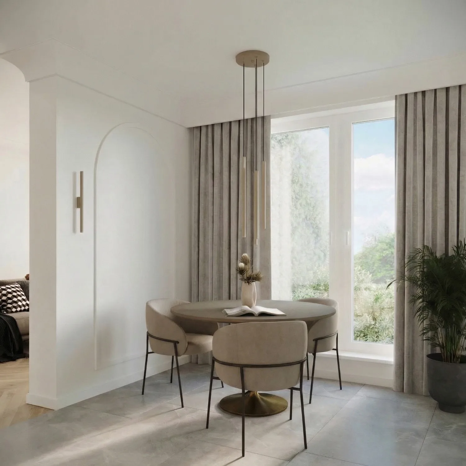Pastelo Wall Light - Taupe Uncategorized Great Lighting UK Ltd