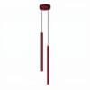 Pastelo Twin Cylinder Pendant Light - Burgundy Uncategorized Great Lighting UK Ltd