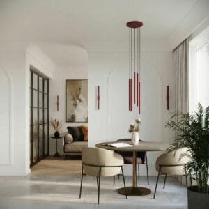 Pastelo Wall Light - Burgundy Uncategorized Great Lighting UK Ltd