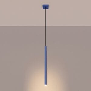 Pastelo Single Cylinder Pendant Light - Ultramarine Uncategorized Great Lighting UK Ltd
