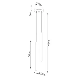 Pastelo Twin Cylinder Pendant Light - Ultramarine Uncategorized Great Lighting UK Ltd
