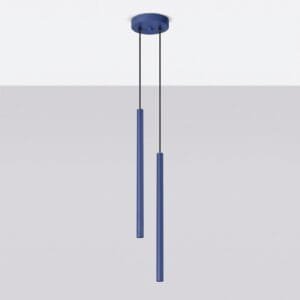 Pastelo Twin Cylinder Pendant Light - Ultramarine Uncategorized Great Lighting UK Ltd