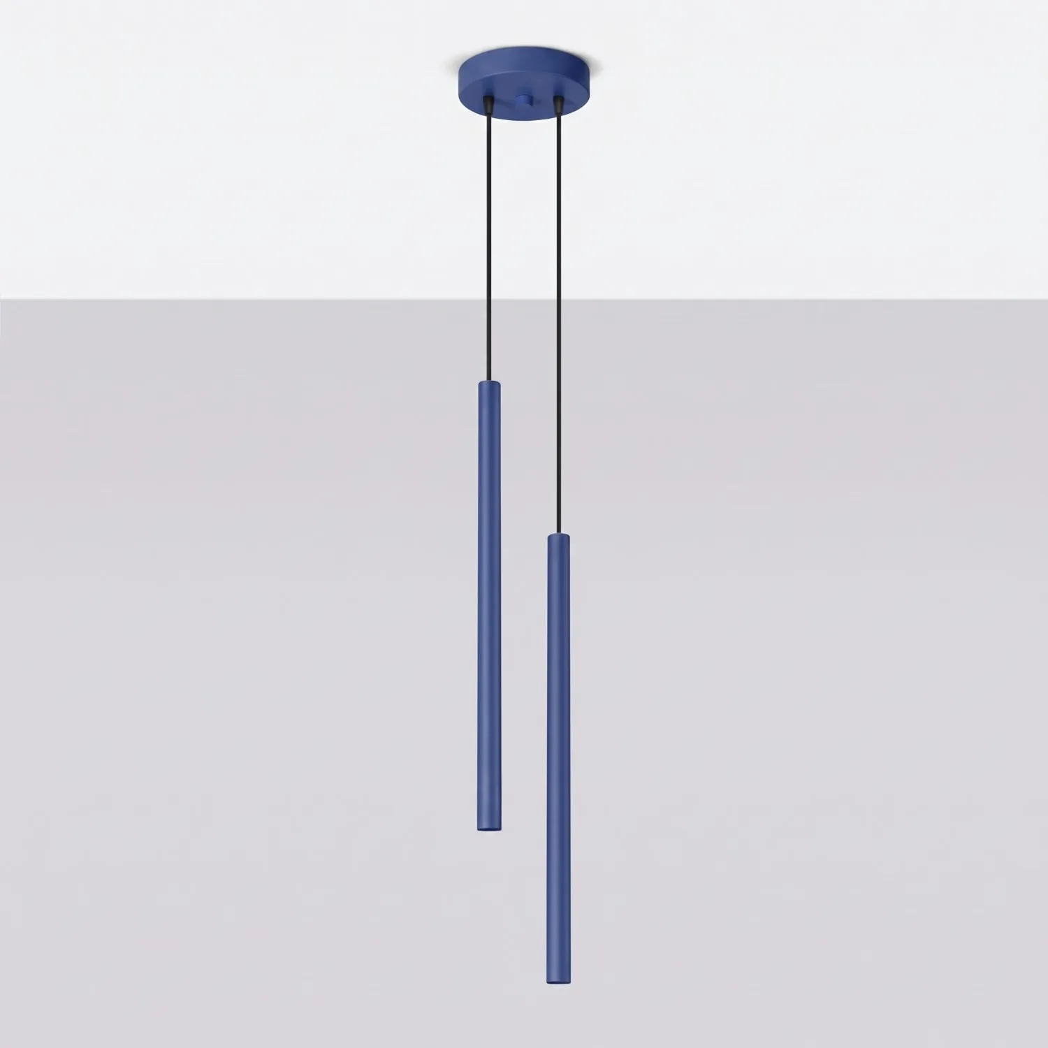 Pastelo Twin Cylinder Pendant Light - Ultramarine Uncategorized Great Lighting UK Ltd