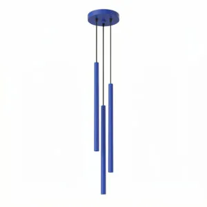 Pastelo 3-Light Cylinder Pendant Cluster - Ultramarine Cylinder & Pendant Clusters Great Lighting UK Ltd