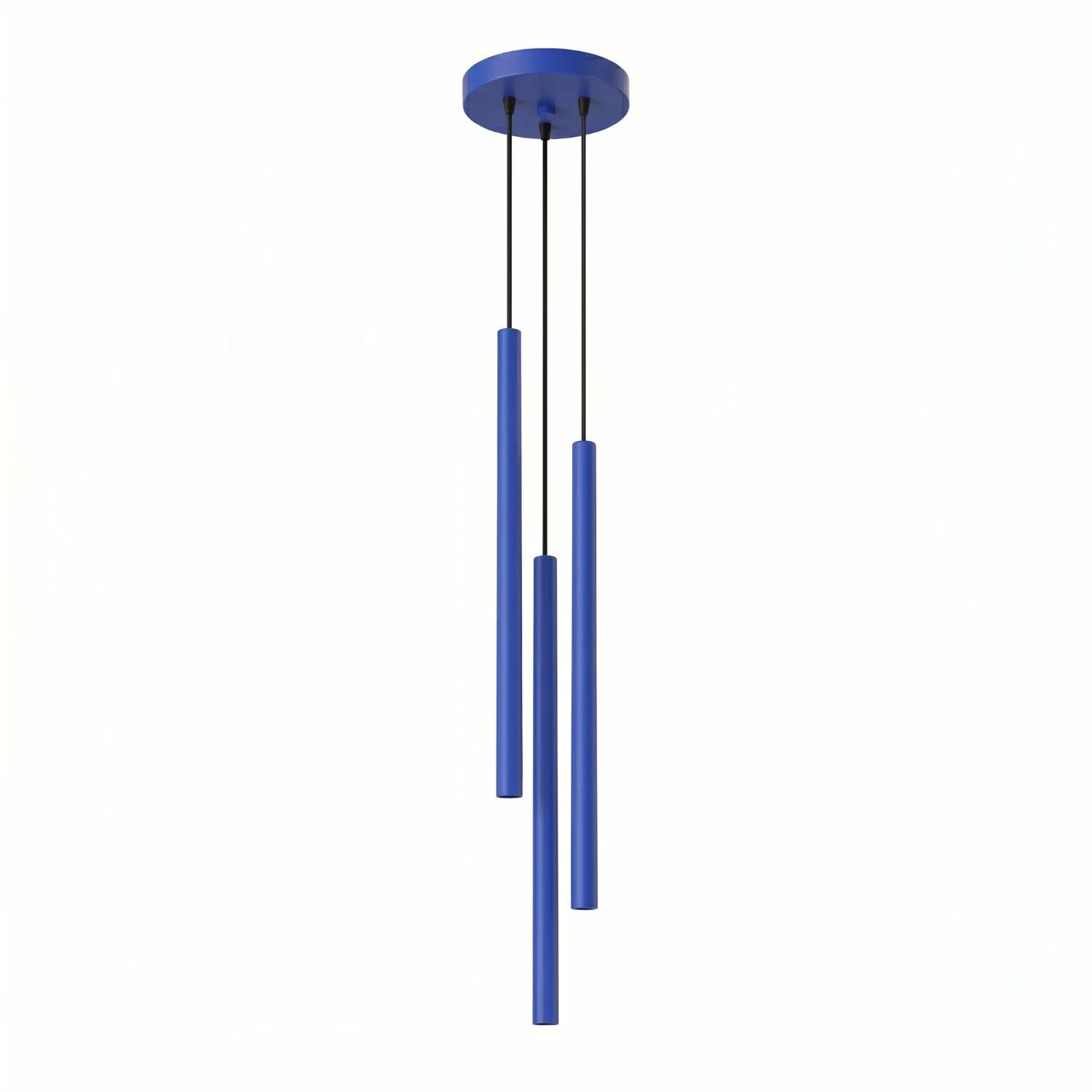 Pastelo 3-Light Cylinder Pendant Cluster - Ultramarine Cylinder & Pendant Clusters Great Lighting UK Ltd