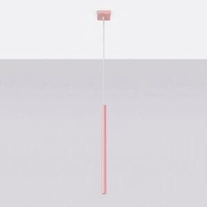 Pastelo Single Cylinder Pendant Light - Pink Uncategorized Great Lighting UK Ltd