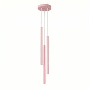Pastelo 3-Light Cylinder Pendant Cluster - Pink Uncategorized Great Lighting UK Ltd