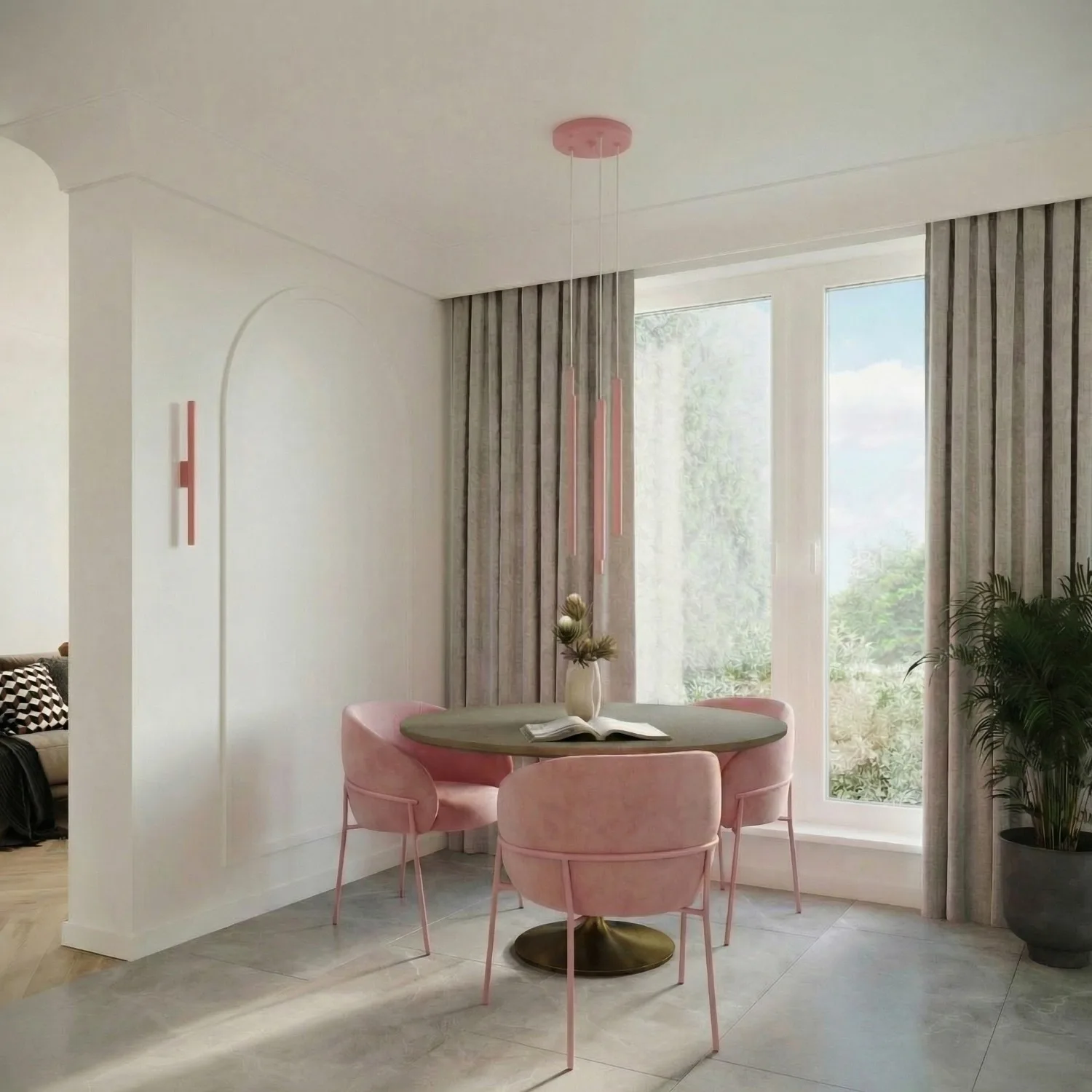 Pastelo Wall Light - Pink Uncategorized Great Lighting UK Ltd