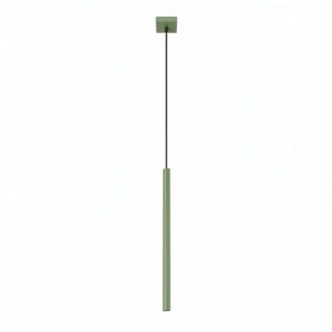 Pastelo Single Cylinder Pendant Light - Sage Bedroom Cylinder Pendants Great Lighting UK Ltd