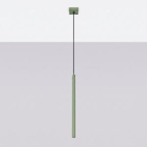 Pastelo Single Cylinder Pendant Light - Sage Uncategorized Great Lighting UK Ltd
