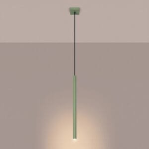 Pastelo Single Cylinder Pendant Light - Sage Uncategorized Great Lighting UK Ltd