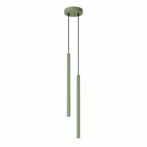 Pastelo Twin Cylinder Pendant Light - Sage Uncategorized Great Lighting UK Ltd