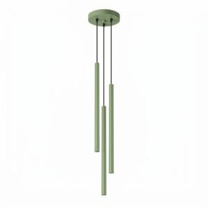 Pastelo 3-Light Cylinder Pendant Cluster - Sage Uncategorized Great Lighting UK Ltd