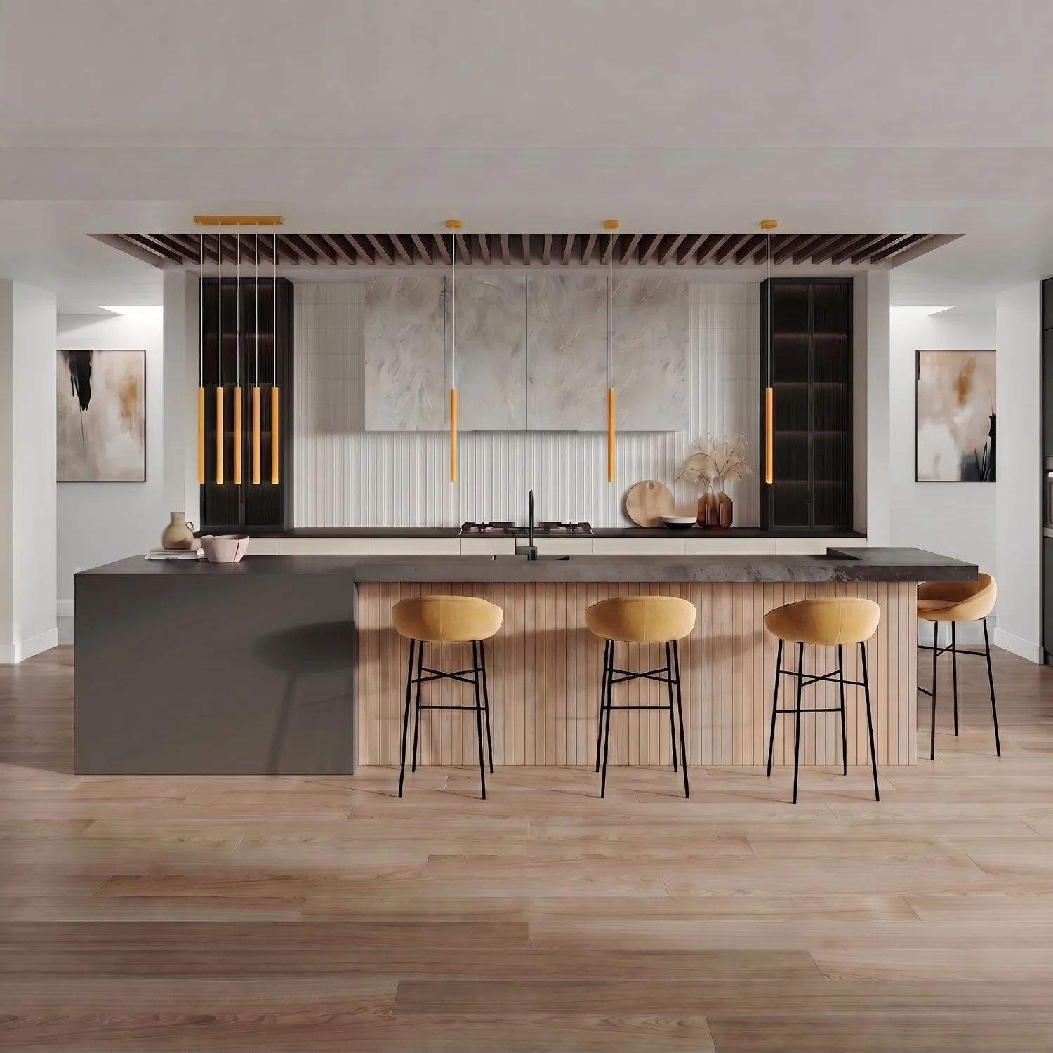 Pastelo Single Cylinder Pendant Light - Yellow Uncategorized Great Lighting UK Ltd