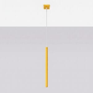 Pastelo Single Cylinder Pendant Light - Yellow Uncategorized Great Lighting UK Ltd