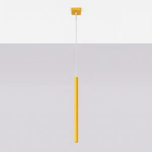 Pastelo Single Cylinder Pendant Light - Yellow Uncategorized Great Lighting UK Ltd