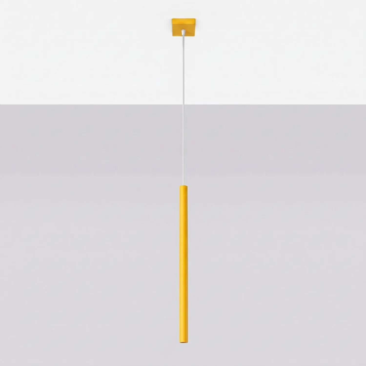 Pastelo Single Cylinder Pendant Light - Yellow Uncategorized Great Lighting UK Ltd