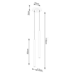 Pastelo Twin Cylinder Pendant Light - Yellow Uncategorized Great Lighting UK Ltd