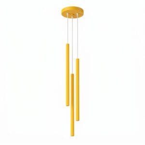 Pastelo 3-Light Cylinder Pendant Cluster - Yellow Uncategorized Great Lighting UK Ltd