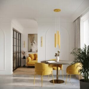 Pastelo 3-Light Cylinder Pendant Cluster - Yellow Uncategorized Great Lighting UK Ltd