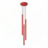 Pastelo 3-Light Cylinder Pendant Cluster - Red Uncategorized Great Lighting UK Ltd