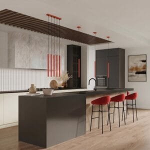 Pastelo 3-Light Cylinder Pendant Cluster - Red Uncategorized Great Lighting UK Ltd