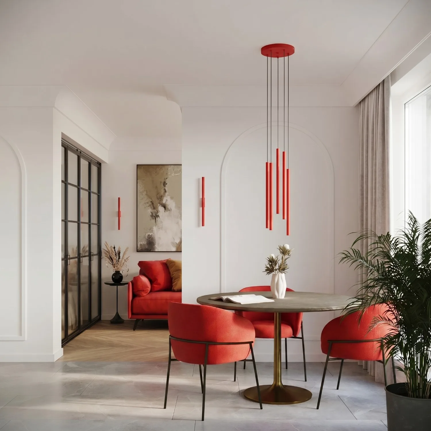 Pastelo Wall Light - Red Uncategorized Great Lighting UK Ltd