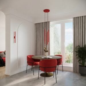 Pastelo Wall Light - Red Uncategorized Great Lighting UK Ltd