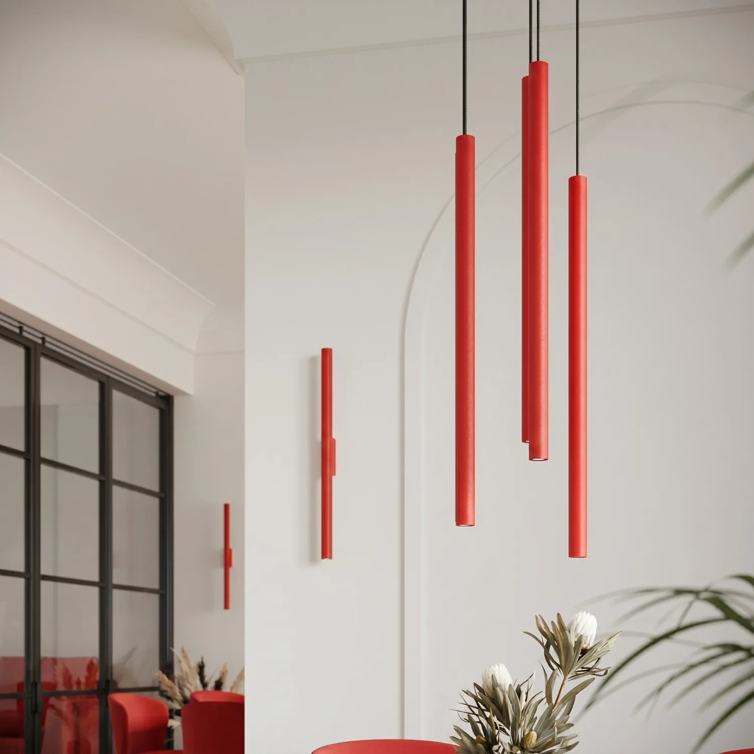 Pastelo Wall Light - Red Uncategorized Great Lighting UK Ltd