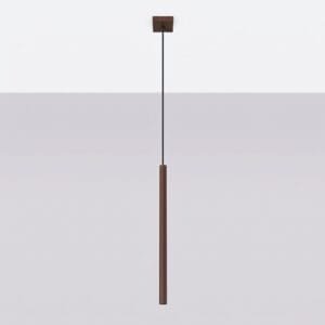 Pastelo Single Cylinder Pendant Light - Brown Uncategorized Great Lighting UK Ltd