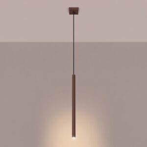 Pastelo Single Cylinder Pendant Light - Brown Uncategorized Great Lighting UK Ltd